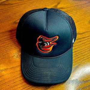 Lightly worn 47 brand Baltimore Orioles A frame trucker style hat.